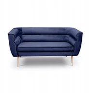 Sofy i kanapy - Dwuosobowa Sofa w stylu skandynawskim Maro 2 w kolorze granatowym - miniaturka - grafika 1