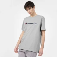 Koszulki sportowe męskie - Męski t-shirt z nadrukiem CHAMPION ROCHESTER Crewneck T-shirt - szary - miniaturka - grafika 1