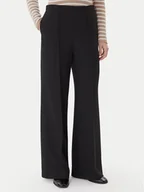 Spodnie sportowe damskie - Tommy Hilfiger Spodnie palazzo WW0WW48406 Czarny Wide Leg - miniaturka - grafika 1