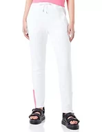 Spodnie damskie - Love Moschino Damskie spodnie do biegania o regularnym kroju, optical white, 40 - miniaturka - grafika 1