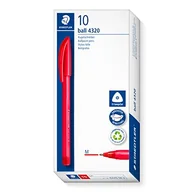 Długopisy - STAEDTLER 4320 M-2 tęczowy długopis kulkowy - czerwony (pudełko 10 szt.) - miniaturka - grafika 1