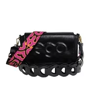 Torebki damskie - Torebka listonoszka EGO  czarna dwustronna - miniaturka - grafika 1