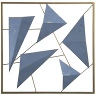 Obrazy i zdjęcia na płótnie - Beliani Dekoracja ścienna niebiesko-złota ZINC - miniaturka - grafika 1