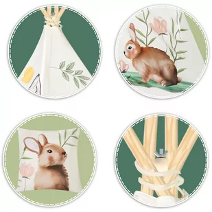 Namiot tipi dla dzieci Nukido - beżowe - Namioty i tipi dla dzieci - miniaturka - grafika 4