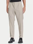 Spodnie męskie - BOSS Spodnie materiałowe C-Perin-DPL 50545822 Beżowy Tapered Fit - miniaturka - grafika 1