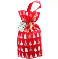 Opakowania i torebki na prezenty - Worek na prezenty czerwony świąteczna torebka 22×32 cm - miniaturka - grafika 1
