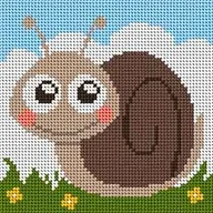 Pasmanteria - Ariadna, kanwa z nadrukiem ślimak 1025 - miniaturka - grafika 1