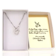Biżuteria dla dzieci - Srebrny Naszyjnik Myszka Komunia Chrzest Grawer - miniaturka - grafika 1