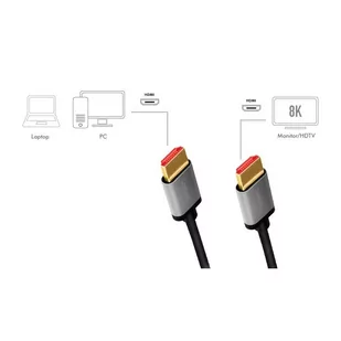 LogiLink Kabel HDMI 2.1 8K/60Hz Aluminiowy 2m - Kable komputerowe i do monitorów - miniaturka - grafika 4