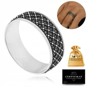 Sygnety - PIERŚCIEŃ MĘSKI, NOWOCZESNY, OBRĄCZKA SREBRNA, SREBRO PRÓBA 925 ROZMIAR 30 - Golden Haus - miniaturka - grafika 1