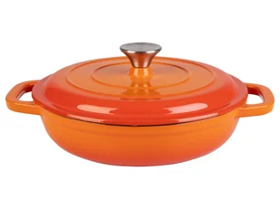 LIVARNO home Patelnia żeliwna do serwowania, Ø 25 cm (Pomarańczowy) - Patelnie - miniaturka - grafika 1