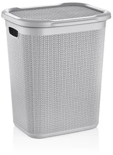 LAUNDRY BASKET 50L KNIT M-079 ICE GRAY - Kosze na bieliznę - miniaturka - grafika 1