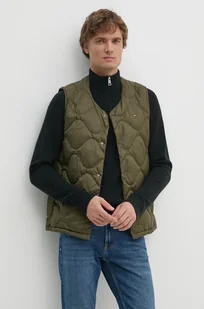 Tommy Hilfiger bezrękawnik puchowy męski kolor zielony przejściowy MW0MW36583 - Kamizelki męskie - miniaturka - grafika 1