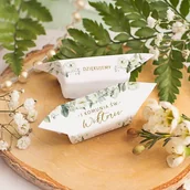 Cukierki - KRÓWKI Podziękowanie komunijne Białe Kwiaty 12szt - miniaturka - grafika 1