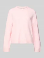 Swetry damskie - Sweter z dzianiny o kroju relaxed fit z okrągłym dekoltem model ‘SIMONI’ - miniaturka - grafika 1