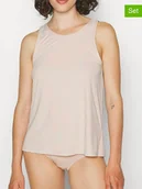 Koszulki i topy damskie - Sloggi Topy (2 szt.) w kolorze beżowym - miniaturka - grafika 1