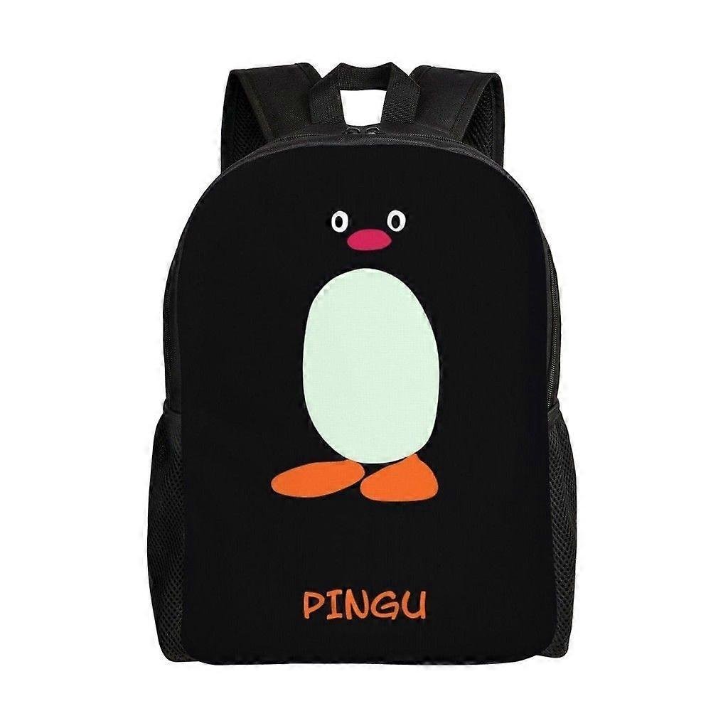 Wszechstronny plecak Pingu Zmywalny plecak szkolny w stylu casual Modna torba na komputer z tkaniny Oxford Unisex-hjka3112