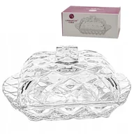 Pojemniki kuchenne - MASELNICZKA SZKLANA MASELNICA Z POKRYWKĄ POJEMNIK NA MASŁO UCHWYT SOLIDNA - miniaturka - grafika 1