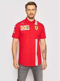 Koszule damskie - Puma Koszula Scuderia Ferrari Team 763034 Czerwony Regular Fit - grafika 1