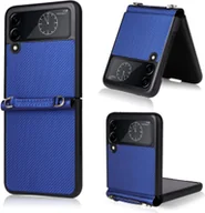 Etui i futerały do telefonów - Pokrowiec König Design kompatybilny z Samsung Galaxy Z Flip4 5G - plastikowe, miękkie etui na telefon komórkowy - niebieski - miniaturka - grafika 1
