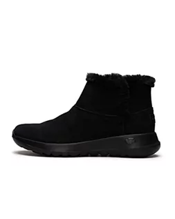 Botki damskie - Skechers Damskie botki On-the-go Joy – Bundle Up klasyczne, czarny zamsz, 35 EU - grafika 1