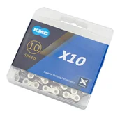 Części rowerowe - KMC uniseks łańcuszek dla dorosłych X10 srebrny/czarny (BX10NB114) - miniaturka - grafika 1