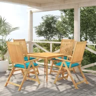 Poduszki na krzesła - vidaXL Poduszki na krzesła, 4 szt., turkusowe, 50x50x7 cm, tkanina - miniaturka - grafika 1