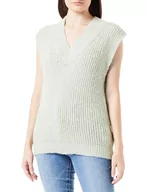 Swetry damskie - OCY Damski sweter z dzianiny 12419589-OC01, miętowy melanż, XL/XXL, miętowy nakrapiany, XL-XXL - miniaturka - grafika 1