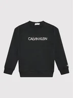 Bluzy dla chłopców - Calvin Klein Jeans Bluza Unisex Institutional Logo IU0IU00162 Czarny Regular Fit - miniaturka - grafika 1