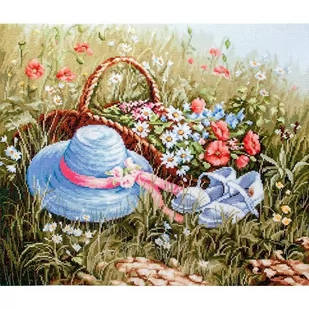 Haft Krzyżykowy - Zestaw Do Haftu - Łąka Z Makami - Pasmanteria - miniaturka - grafika 1