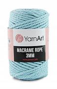 Półfabrykaty do biżuterii - Sznurek YarnArt Macrame Rope 3 mm - 760 błękit - miniaturka - grafika 1