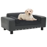 Legowiska dla psów - Sofa dla psa, ciemnoszara, 81x43x31 cm, plusz i sz - miniaturka - grafika 1