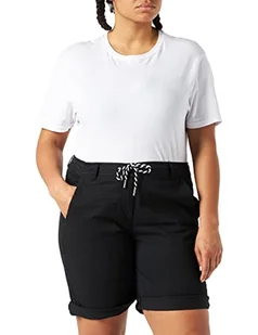 TOM TAILOR Damski Szorty bermudy ze ściągaczem 1026100, 14482 - Deep Black, 34 - Spodenki damskie - miniaturka - grafika 1