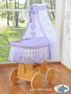 My Sweet Baby Kosz Mojżesza z baldachimem- Amelie fioletowy