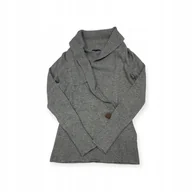 Swetry damskie - Szary elegancki sweter damski TOMMY HILFIGER S - miniaturka - grafika 1