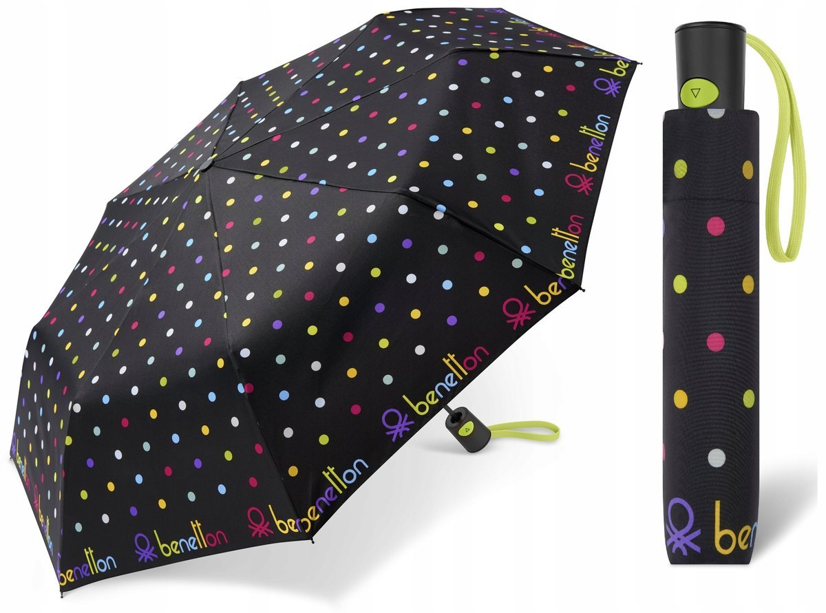 Parasol Parasolka Damska Męska Benetton Mini Automat Pokrowiec