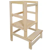 Zestawy mebli dla dzieci - Pomocnik Kuchenny dla Dzieci Podest Stołek Kitchen 3 Stopniowa Regulacja KRUZZEL - miniaturka - grafika 1