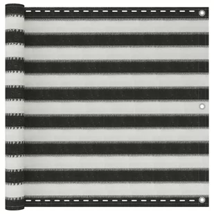 vidaXL Parawan balkonowy z HDPE, 90x300 cm, antracytowo-biały vidaXL - Parawany - miniaturka - grafika 1