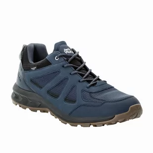 Buty męskie turystyczne Jack Wolfskin WOODLAND 2 TEXAPORE LOW M night blue - 40,5 - Buty trekkingowe męskie - miniaturka - grafika 1