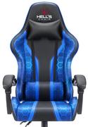 Fotele gamingowe - Fotel gamingowy Hell's Chair Hexagon Blue Niebieski Czarny - miniaturka - grafika 1