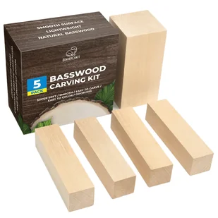 Zestaw bloków do rzeźbienia w drewnie Beavercraft 5 szt. Lipa BW1 - Akcesoria rzeźbiarskie - miniaturka - grafika 1