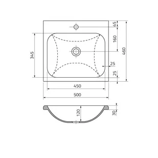 ORISTO CERA 50 cm UME-CE-50-91 - Umywalki - miniaturka - grafika 4