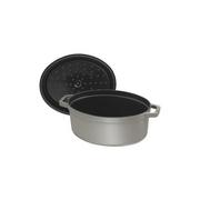 Garnki - Staub Cocotte 31 cm Grafitowy 40509-320-0 - miniaturka - grafika 1