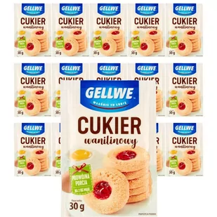 Gellwe Cukier wanilinowy 30 g x 15 sztuk - Dodatki do ciast w proszku - miniaturka - grafika 1