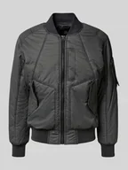 Kurtki męskie - Bomberka z prążkowanymi wykończeniami - miniaturka - grafika 1