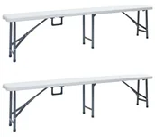 Ławki ogrodowe - Zestaw białych ławek ogrodowych D6-C56 - miniaturka - grafika 1