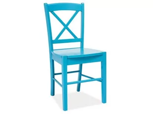 Fotel biurowy, krzesło biurowe Signal Meble Krzesło drewniane CD-56 niebieski - Fotele i krzesła biurowe - miniaturka - grafika 1