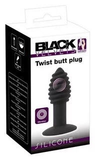 Wibratory analne - Black Velvets Twist butt plug - grafika 1