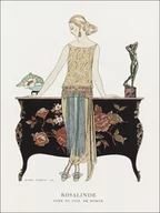 Plakaty - Rosalinde: Robe du soir, George Barbier - plakat 20x30 cm - miniaturka - grafika 1