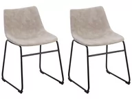 Krzesła - Beliani Zestaw 2 krzeseł beżowy BATAVIA - miniaturka - grafika 1